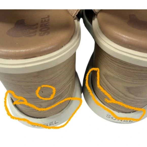 Sorel Joanie III Wedge Sandals Women US10 EU41 Beige Leather Platform Shoes - Picture 12 of 12